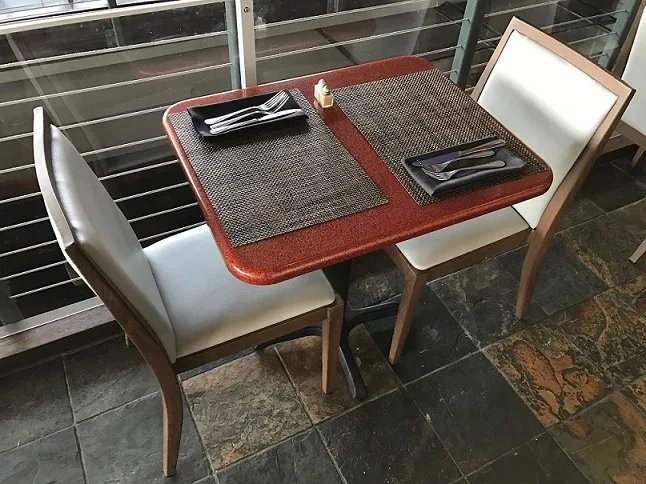 Metal Wood-Grain Chair
